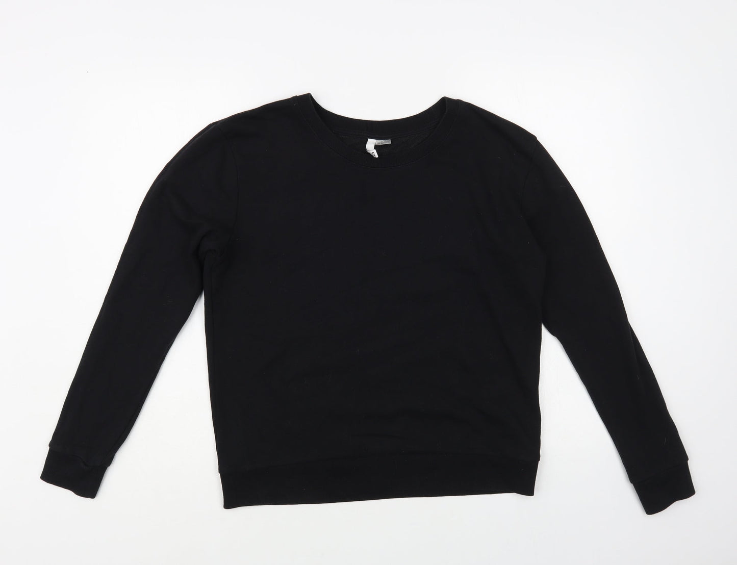 H&M Womens Black Cotton Pullover Sweatshirt Size M Pullover
