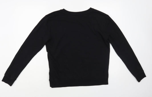 H&M Womens Black Cotton Pullover Sweatshirt Size M Pullover