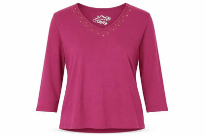 Womens UK Size XL M&Co Pink Basic T-Shirt