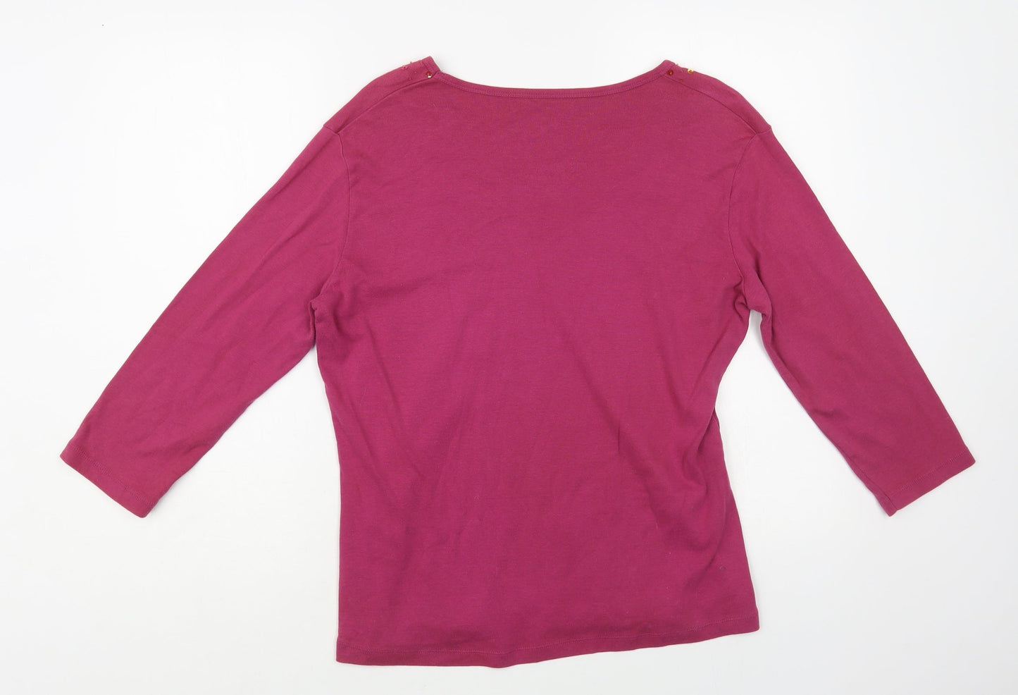 Womens UK Size XL M&Co Pink Basic T-Shirt