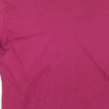 Womens UK Size XL M&Co Pink Basic T-Shirt