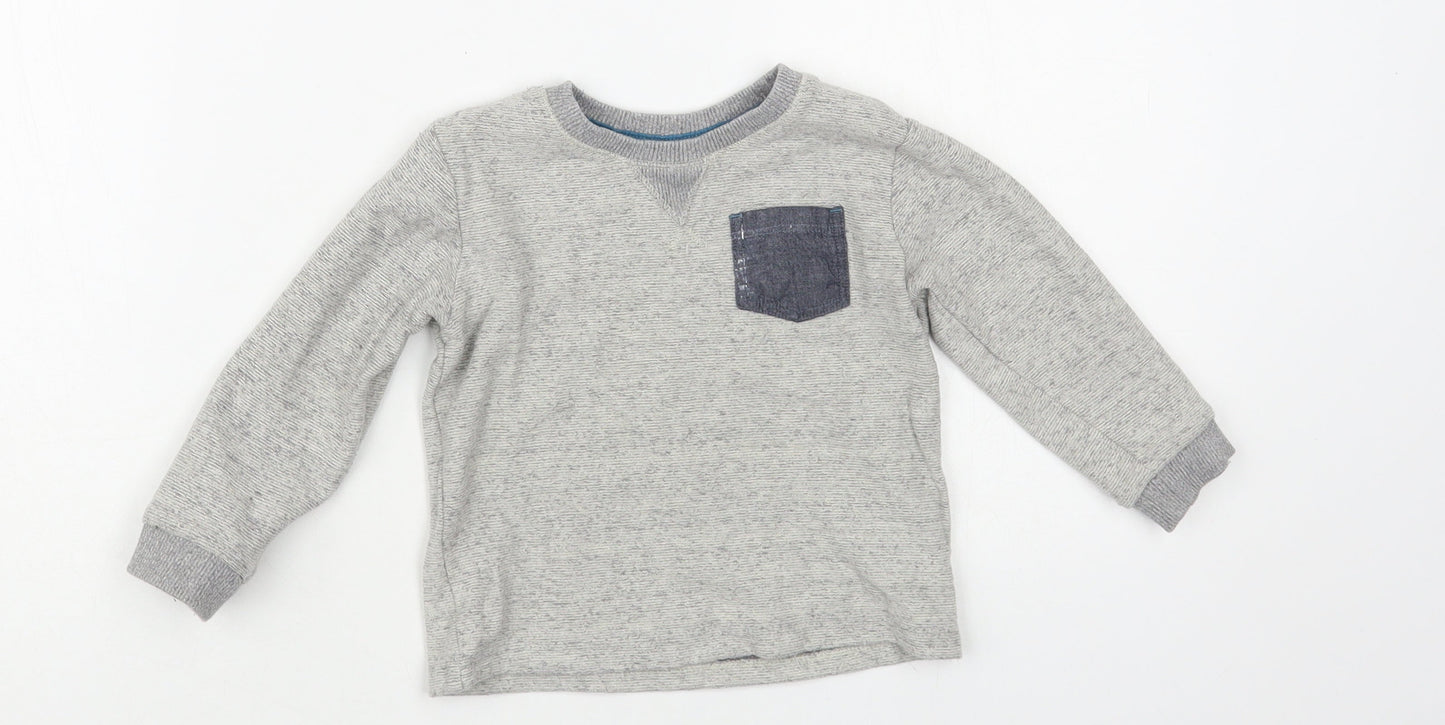 Matalan Baby Grey Cotton Pullover Jumper Size 12-18 Months Pullover