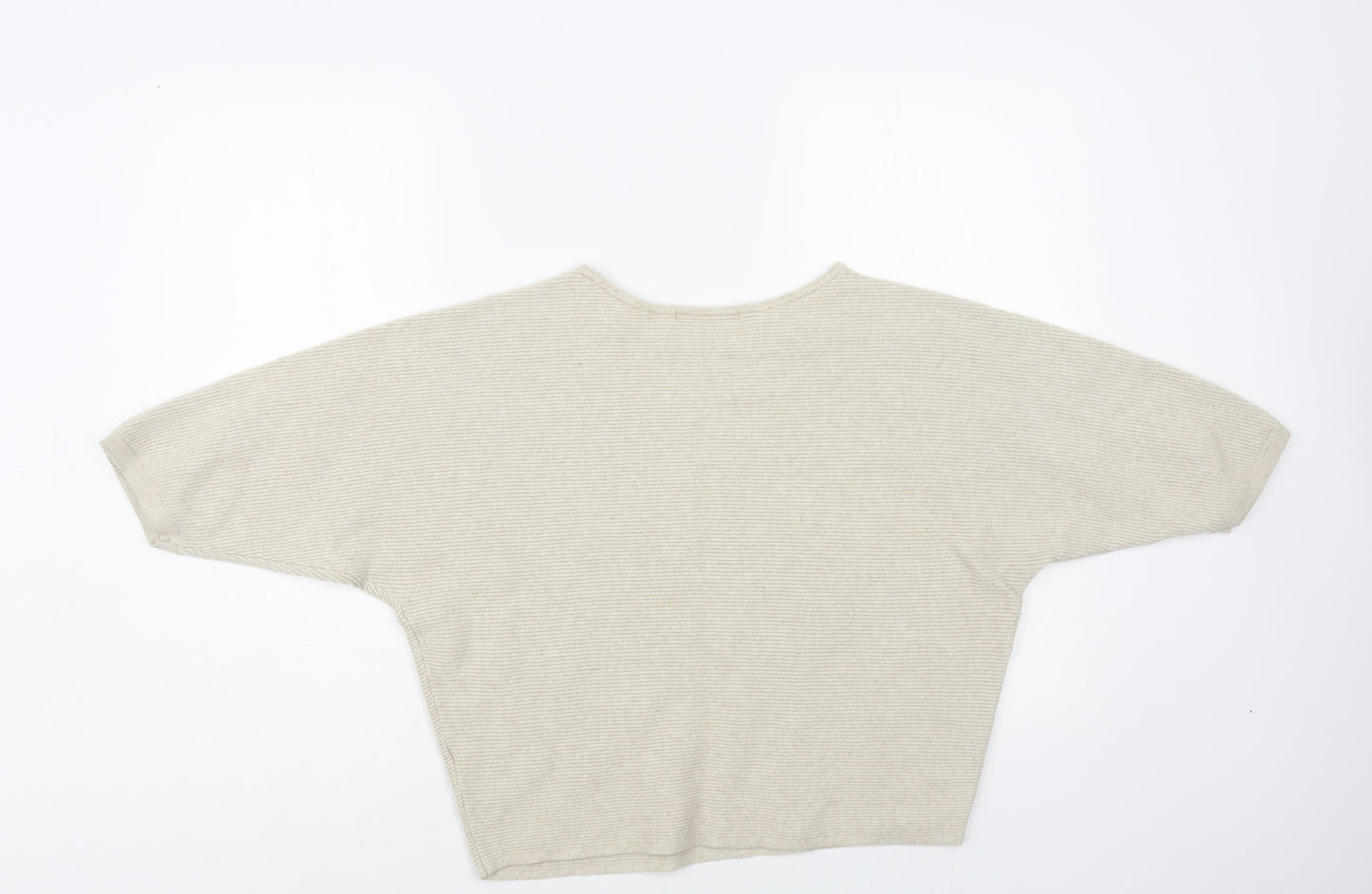 George Womens Beige Boat Neck Viscose Pullover Jumper Size L