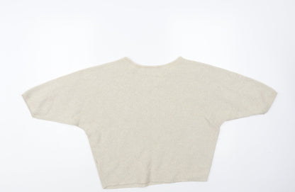 George Womens Beige Boat Neck Viscose Pullover Jumper Size L