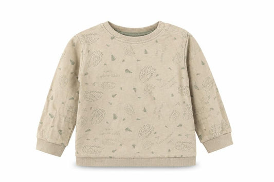 So Cute Baby Beige Geometric Cotton Pullover Jumper Size 12-18 Months Snap - Hedgehog Pattern