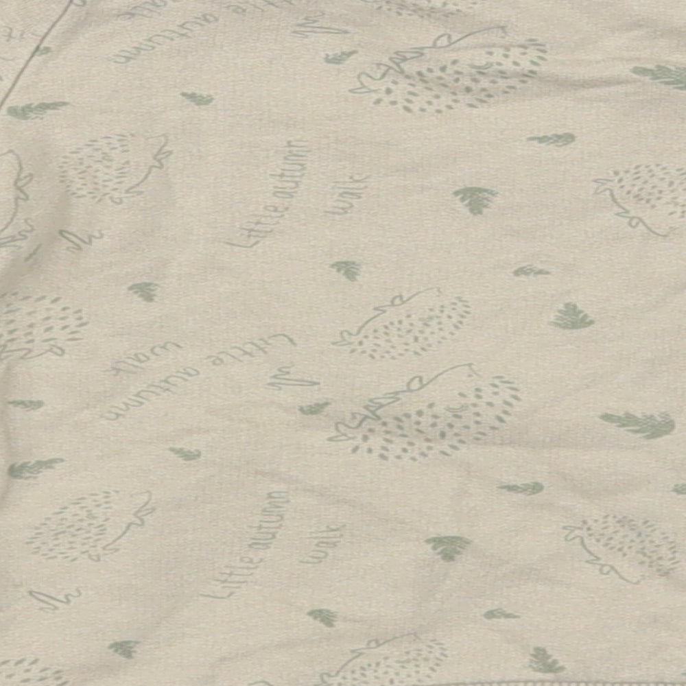 So Cute Baby Beige Geometric Cotton Pullover Jumper Size 12-18 Months Snap - Hedgehog Pattern