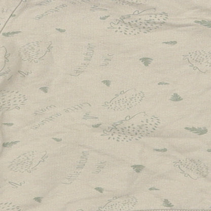 So Cute Baby Beige Geometric Cotton Pullover Jumper Size 12-18 Months Snap - Hedgehog Pattern
