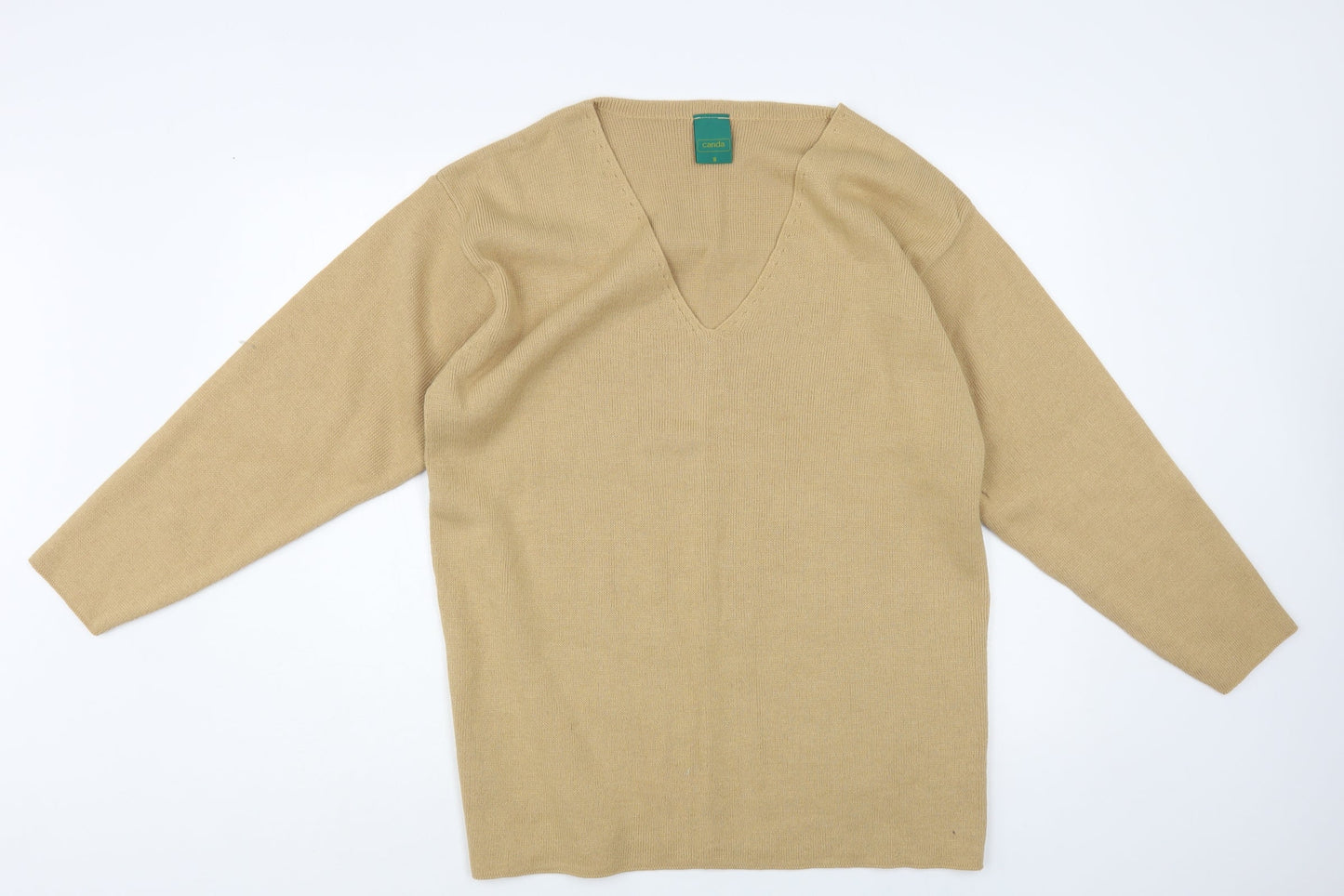 Womens UK Size S Canda Beige Pullover Jumper