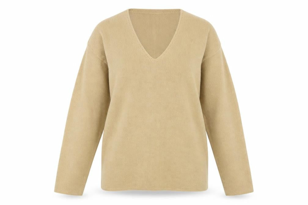 Womens UK Size S Canda Beige Pullover Jumper