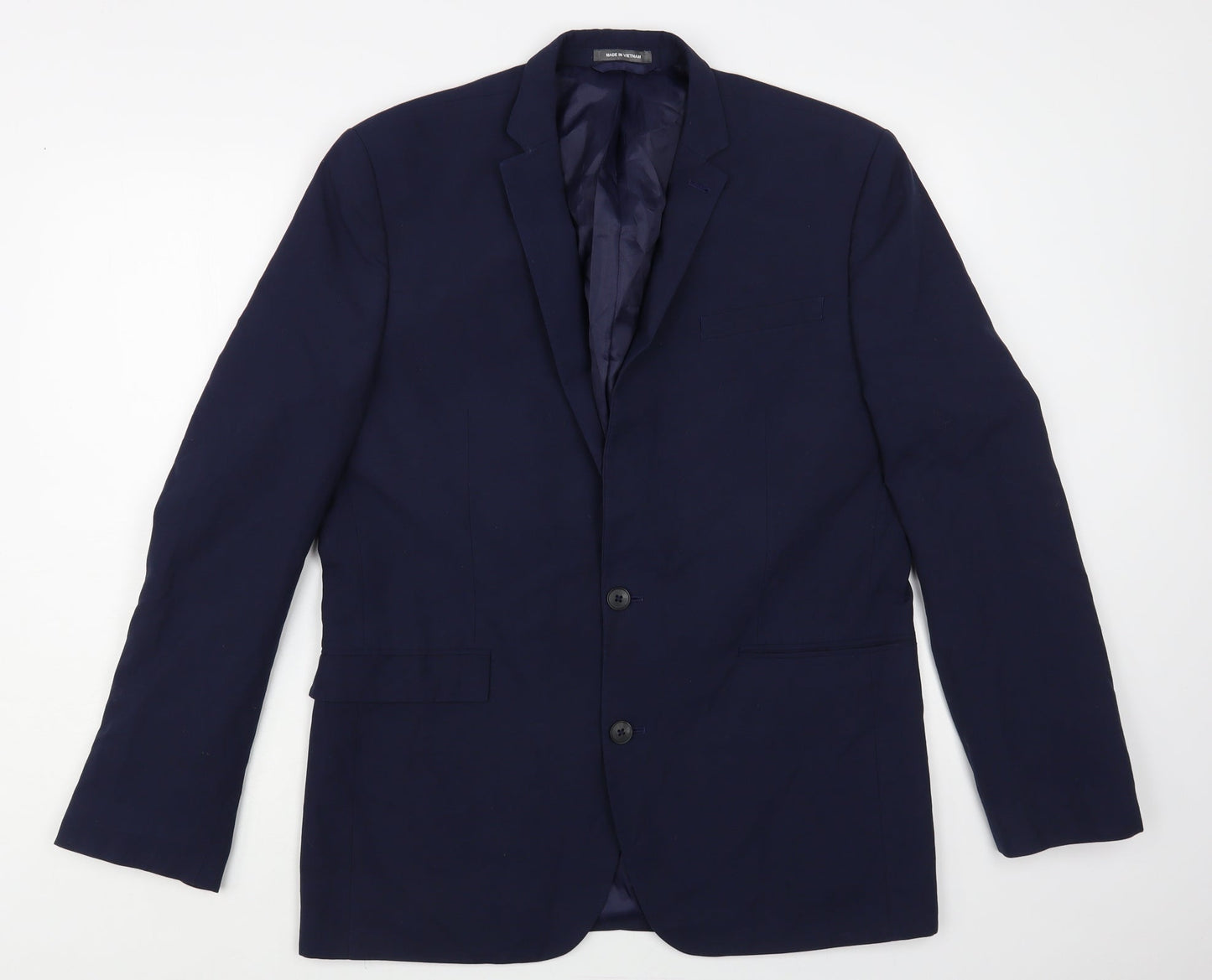 Primark Mens Blue Polyester Jacket Blazer Size 40