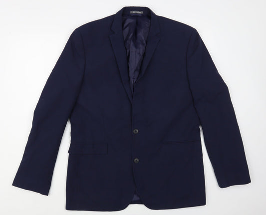 Primark Mens Blue Polyester Jacket Blazer Size 40