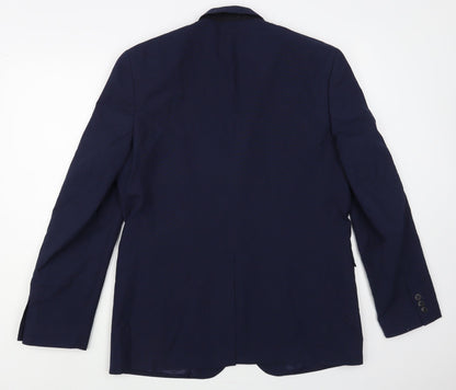 Primark Mens Blue Polyester Jacket Blazer Size 40