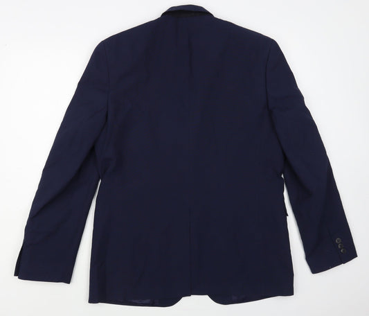 Primark Mens Blue Polyester Jacket Blazer Size 40