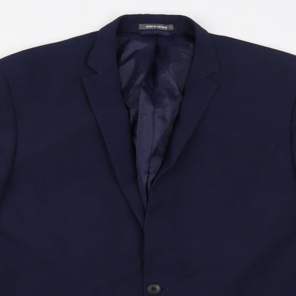 Primark Mens Blue Polyester Jacket Blazer Size 40