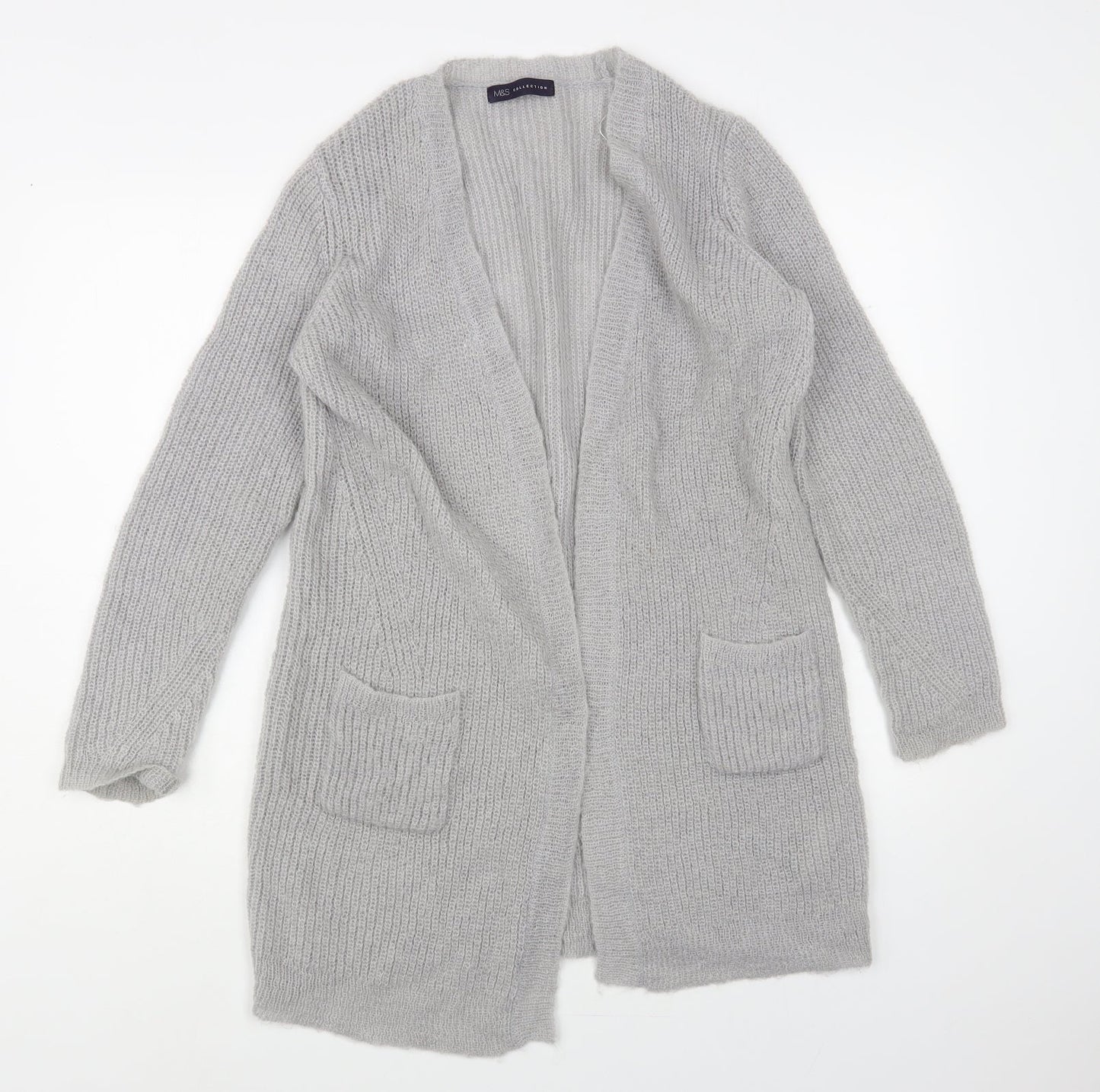 Womens UK Size 10 Marks and Spencer Grey Cardigan Jumper