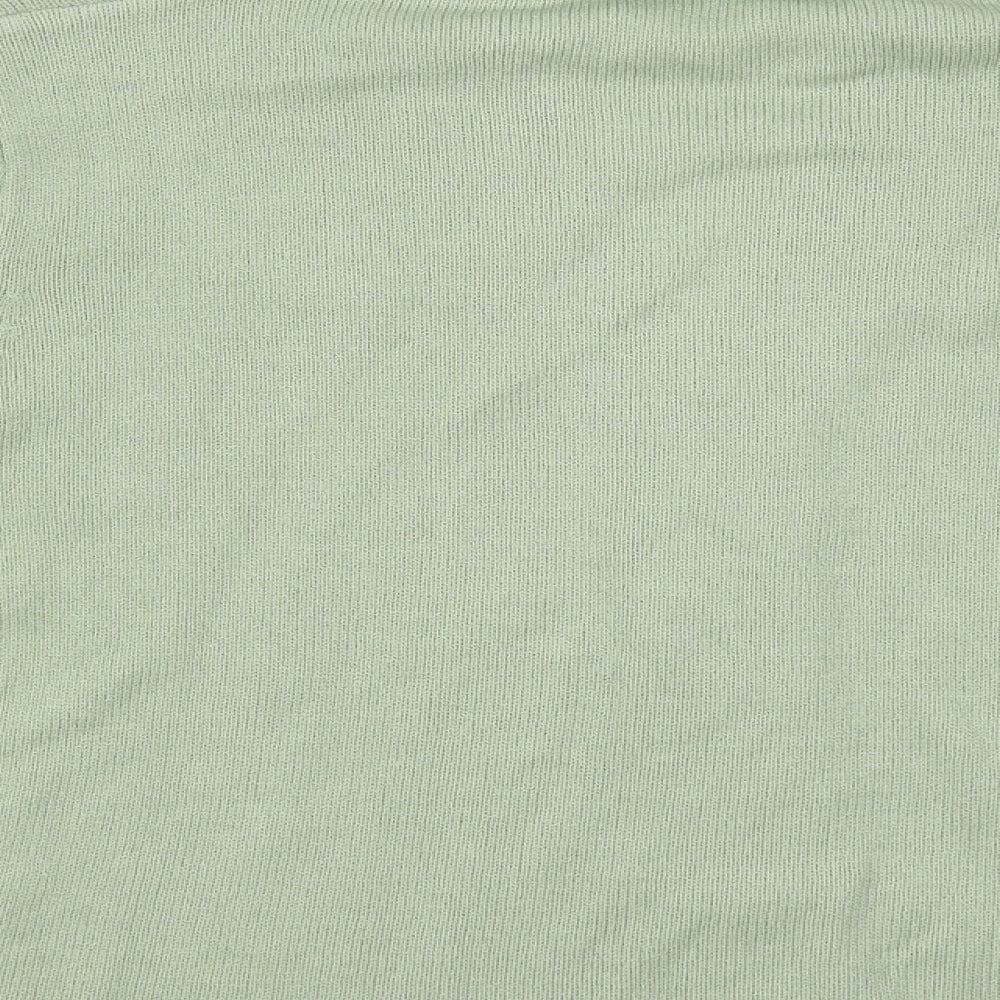 Alex & Co. Womens Green V-Neck Acrylic Pullover Jumper Size 16