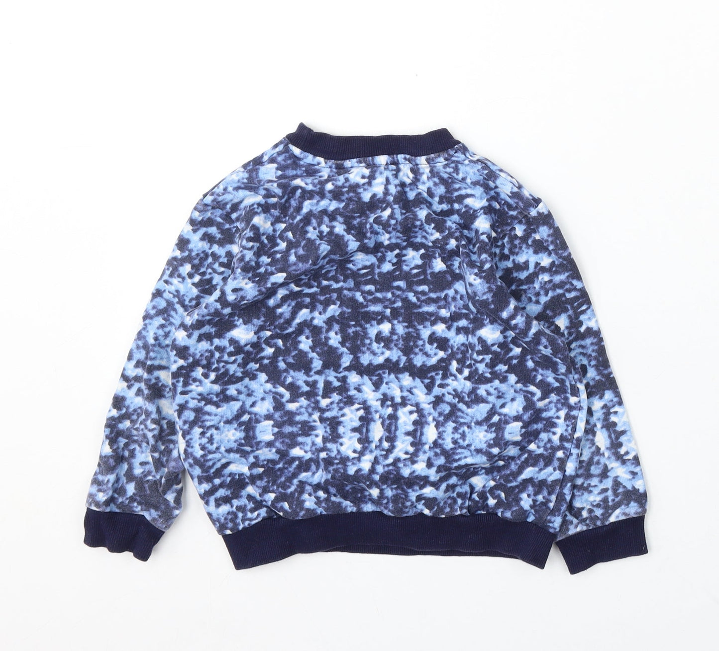Studio Boys Blue Geometric Cotton Pullover Sweatshirt Size 5-6 Years - little man