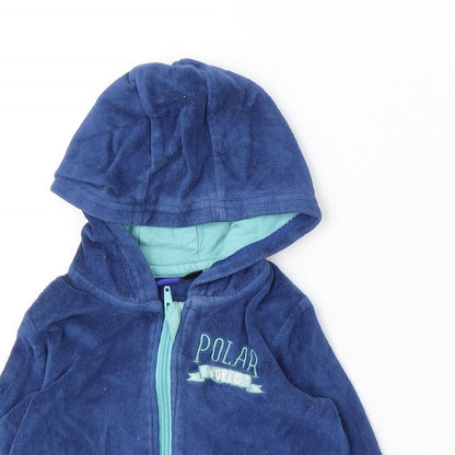 Lupilu Boys Blue Cotton Full Zip Jumper Size 12-18 Months Zip - Polar world