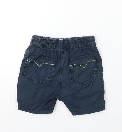 NEXT Boys Blue Cotton Cropped Trousers Size 18-24 Months Drawstring
