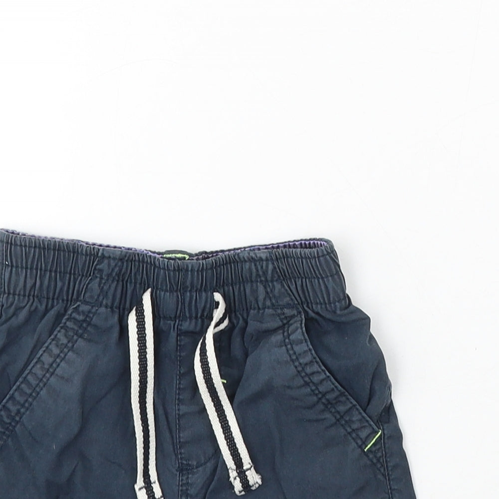 NEXT Boys Blue Cotton Cropped Trousers Size 18-24 Months Drawstring