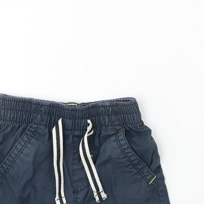 NEXT Boys Blue Cotton Cropped Trousers Size 18-24 Months Drawstring