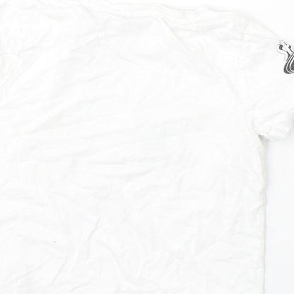 Space Jam Girls White Polyester Basic T-Shirt Size 7-8 Years Round Neck - Tune Squad/cartoon characters