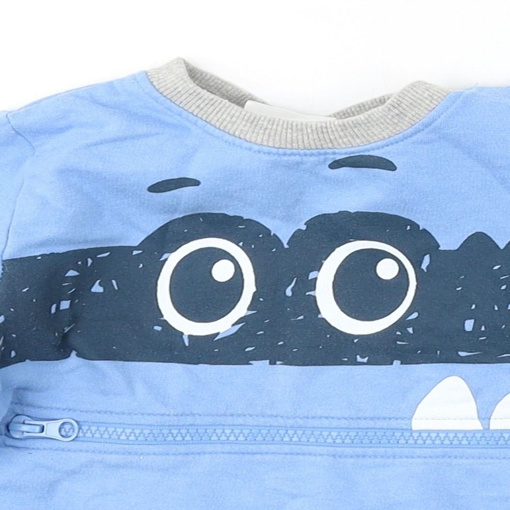So Cute Girls Blue Polyester Pullover Sweatshirt Size 2-3 Years - Monster