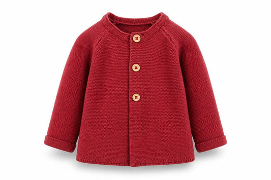 George Girls Red Cotton Cardigan Jumper Size 6-9 Months Button