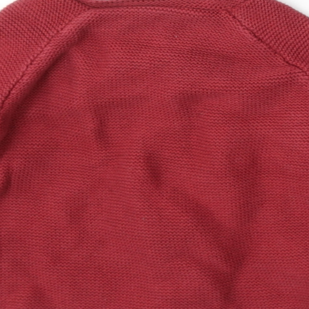 George Girls Red Cotton Cardigan Jumper Size 6-9 Months Button