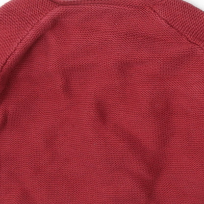 George Girls Red Cotton Cardigan Jumper Size 6-9 Months Button