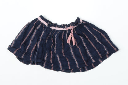 Sfera Girls Blue Striped Cotton Skater Skirt Size 4-5 Years Regular