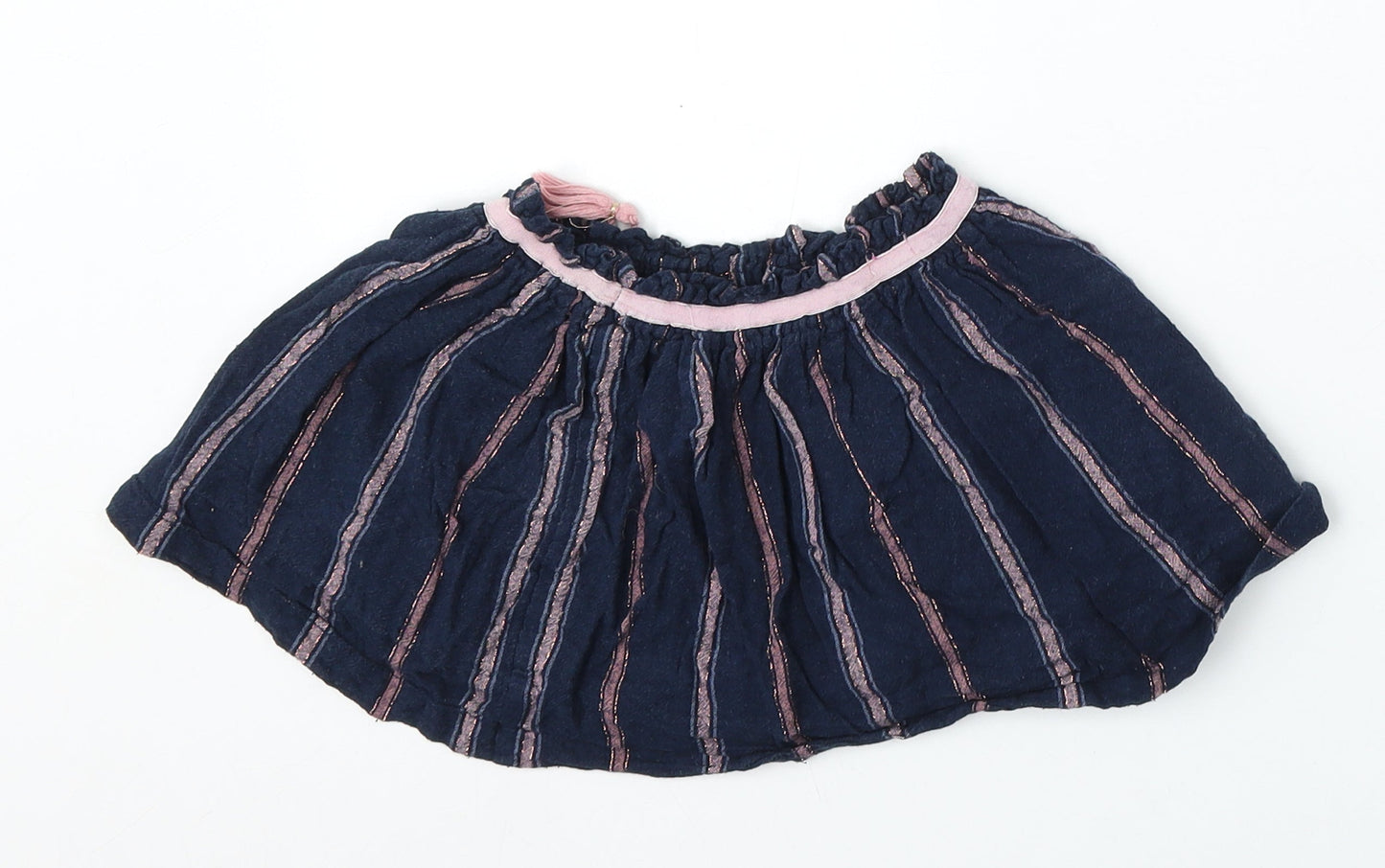 Sfera Girls Blue Striped Cotton Skater Skirt Size 4-5 Years Regular