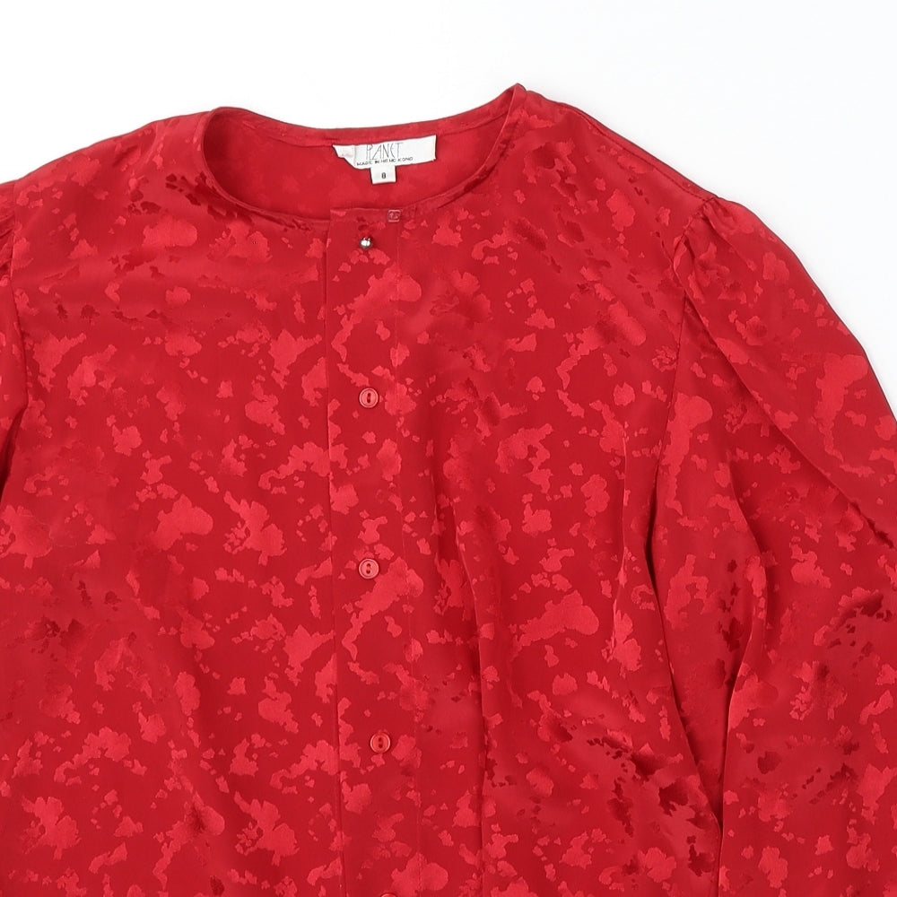 Womens UK Size 8 Planet Red Cardigan Jumper