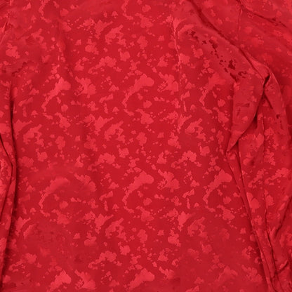 Womens UK Size 8 Planet Red Cardigan Jumper