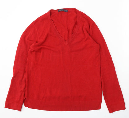 Womens UK Size 10 Marks and Spencer Red Pullover Jumper