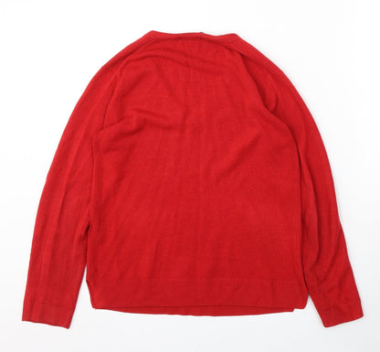 Womens UK Size 10 Marks and Spencer Red Pullover Jumper