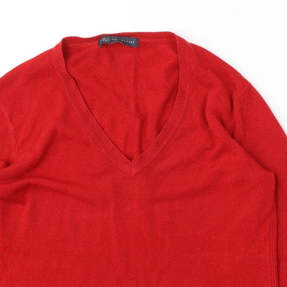 Womens UK Size 10 Marks and Spencer Red Pullover Jumper