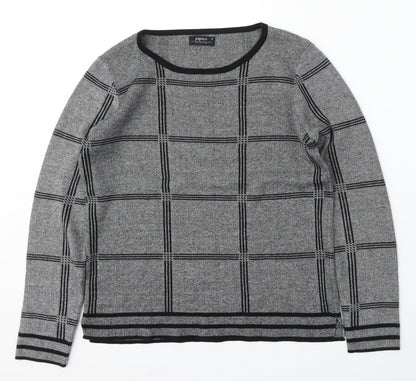 Womens UK Size 12 Papaya Grey Pullover Jumper