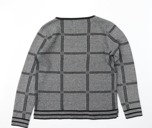 Womens UK Size 12 Papaya Grey Pullover Jumper