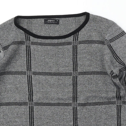 Womens UK Size 12 Papaya Grey Pullover Jumper