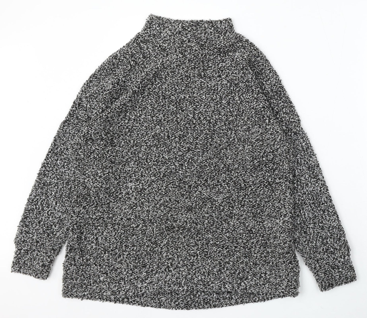 Primark Womens Black Mock Neck Polyester Pullover Jumper Size 12