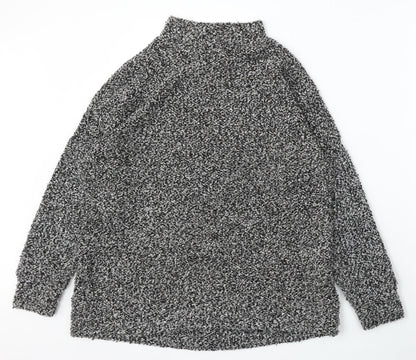 Primark Womens Black Mock Neck Polyester Pullover Jumper Size 12