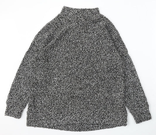 Primark Womens Black Mock Neck Polyester Pullover Jumper Size 12