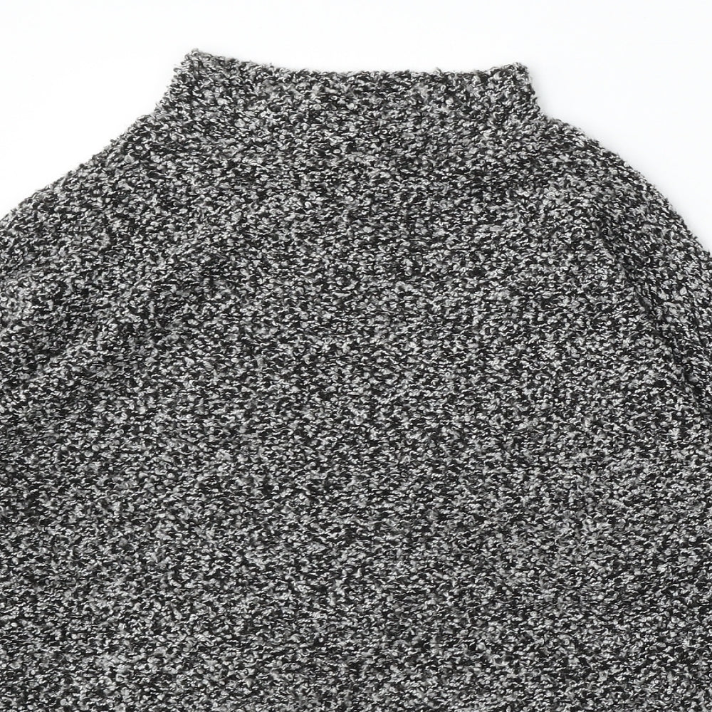 Primark Womens Black Mock Neck Polyester Pullover Jumper Size 12