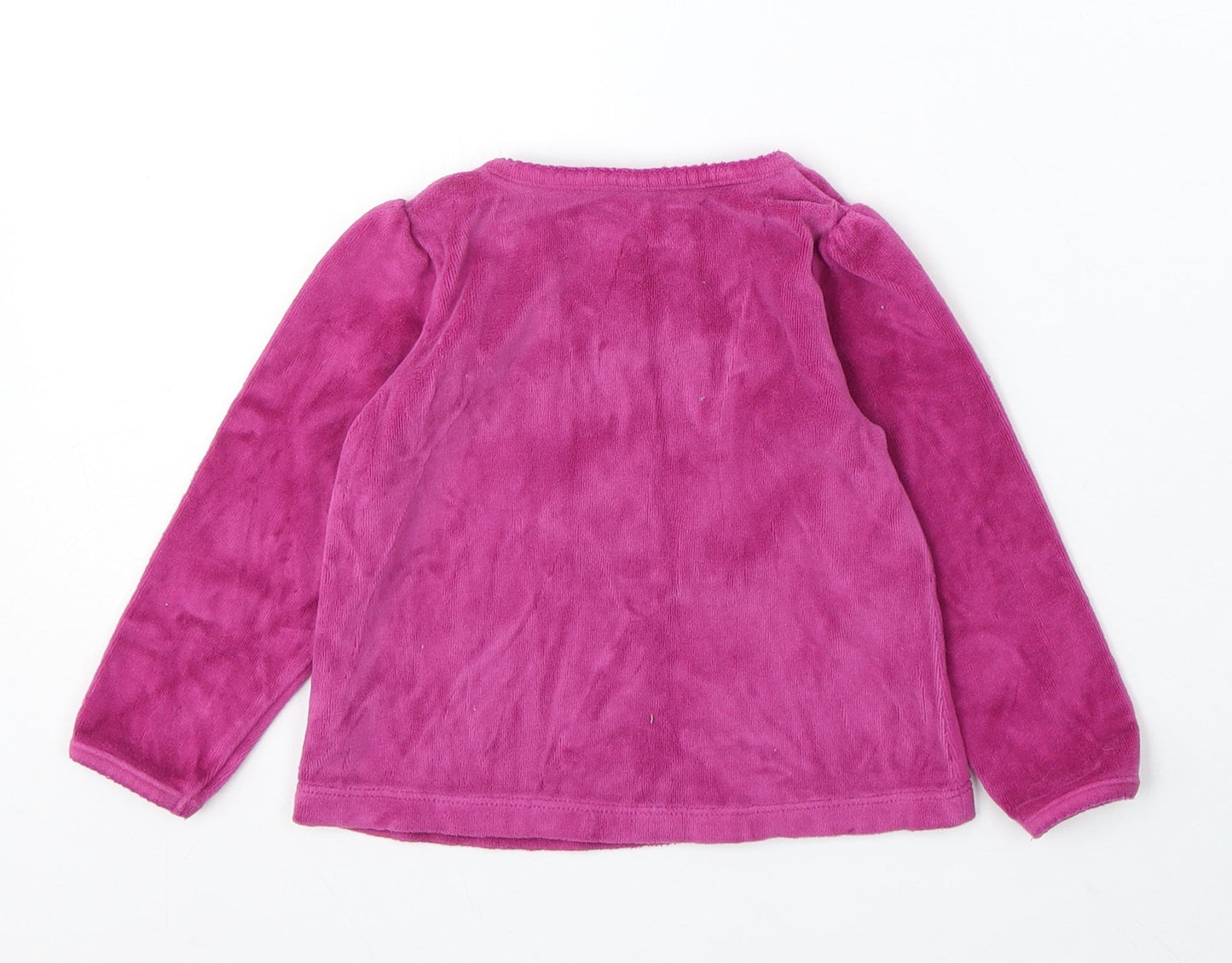 Verbaudet Girls Purple Cotton Pullover Sweatshirt Size 3 Years - Rabbit