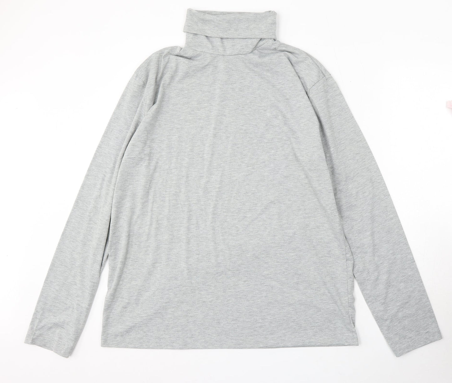 Preworn Mens Grey Roll Neck Polyester Pullover Jumper Size XL