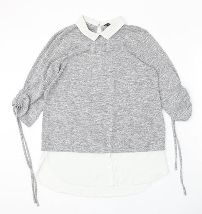 Womens UK Size 10 Dorothy Perkins Grey Pullover Jumper