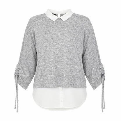 Womens UK Size 10 Dorothy Perkins Grey Pullover Jumper