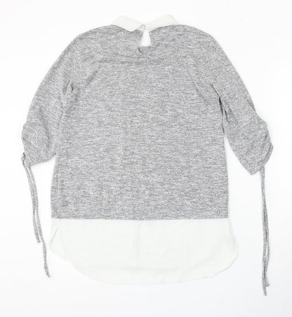 Womens UK Size 10 Dorothy Perkins Grey Pullover Jumper