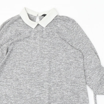 Womens UK Size 10 Dorothy Perkins Grey Pullover Jumper